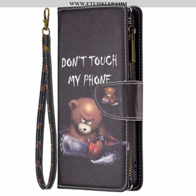 Etui Folio do Samsung Galaxy M23 5G Niedźwiedź Portmonetka I Smycz